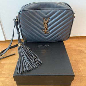 YSL Lou Camera Bag Quilted Leather - Marine